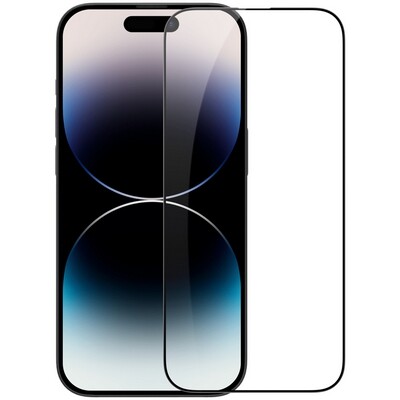 Защитное стекло для Apple iPhone 15 Pro Max 5D (полная проклейка), цвет: черный