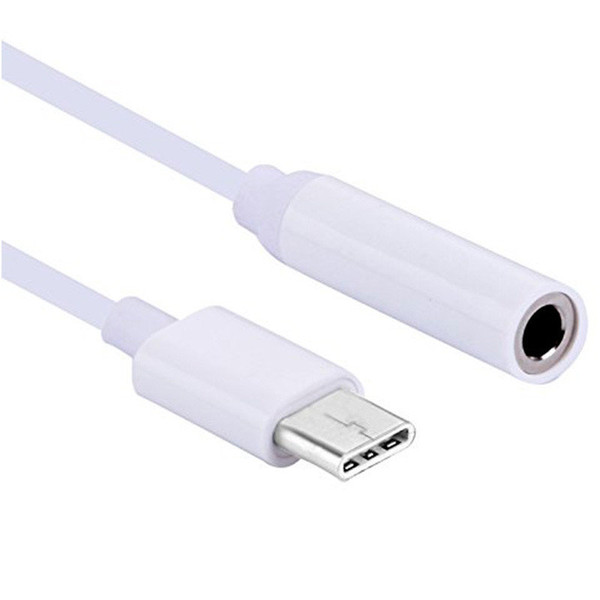 Кабель (переходник) USB-C to 3.5 (F) AUX Audio, цвет: белый