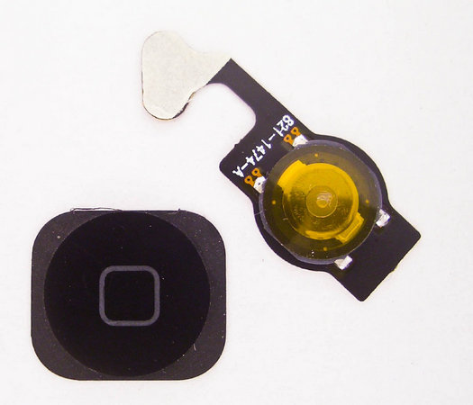Шлейф кнопки Home (с кнопкой) для Apple iPhone 5, цвет: черный