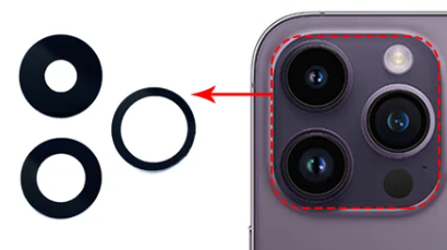 Стекло камеры для iPhone 14 Pro (комплект)