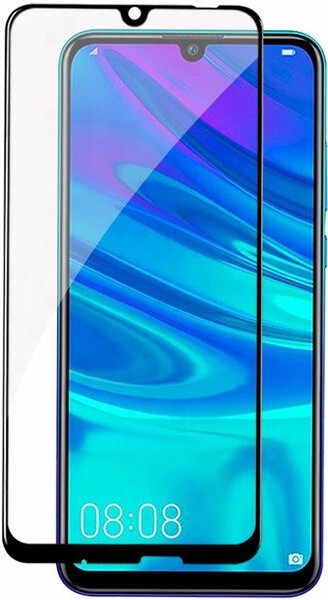Защитное стекло для Huawei Y7 2019 (DUB-LX1) 5D (полная проклейка), цвет: черный