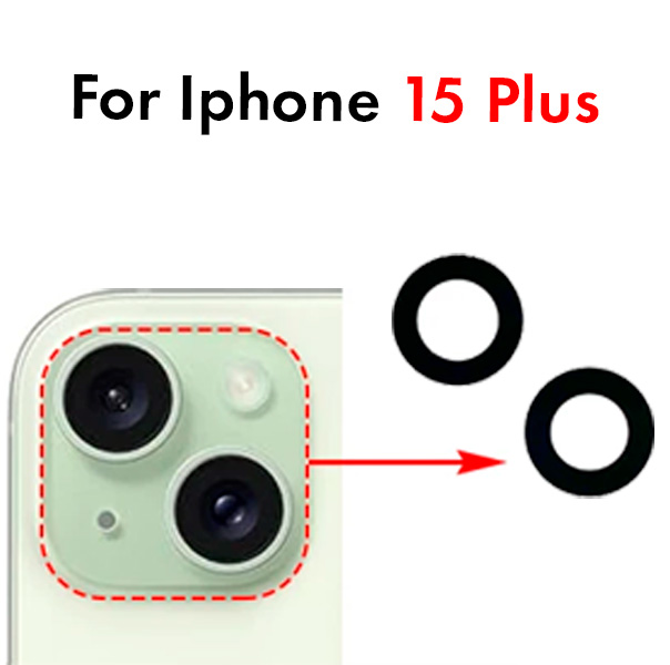 Стекло камеры для iPhone 15 Plus (комплект)