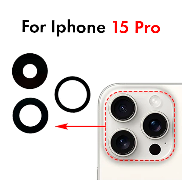 Стекло камеры для Apple iPhone 15 Pro (комплект)