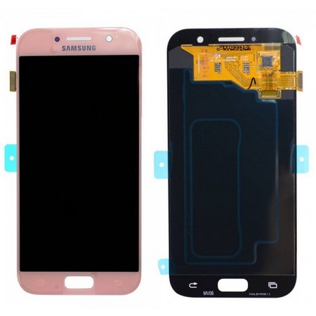 Экран для Samsung Galaxy A7 (2017) (A720F) с тачскрином OLED, цвет: розовый