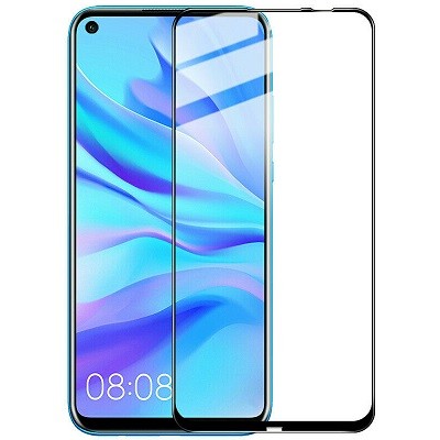 Защитное стекло для Huawei Nova 7i 5D (полная проклейка), цвет: черный