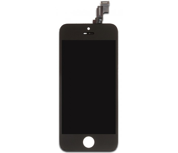 Экран для Apple iPhone 5S/SE с тачскрином, цвет: черный (аналог)
