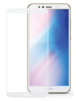 Защитное стекло для Huawei Y6 2018 5D (полная проклейка) цвет: белый