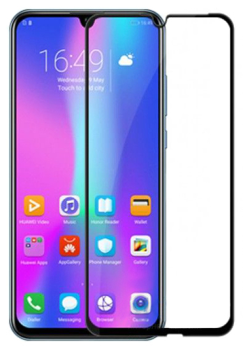 Защитное стекло для Huawei P Smart 2019 5D (полная проклейка), цвет: черный