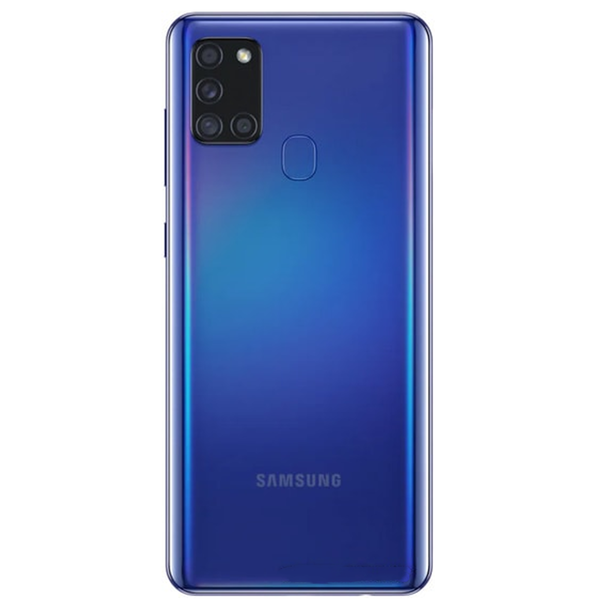 Задняя крышка (корпус) для Samsung Galaxy A21S, цвет: синий