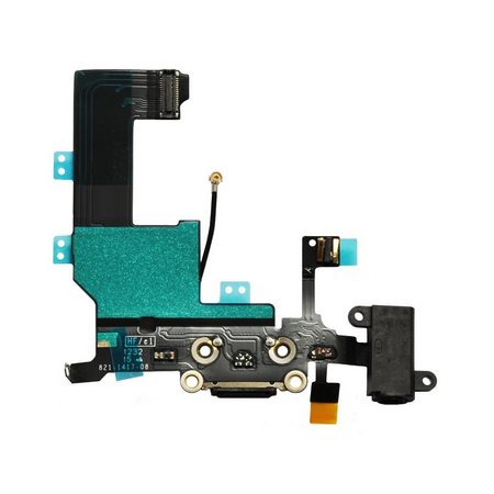 Шлейф разъема зарядки для Apple iPhone 5 (Charge Conn), цвет: черный