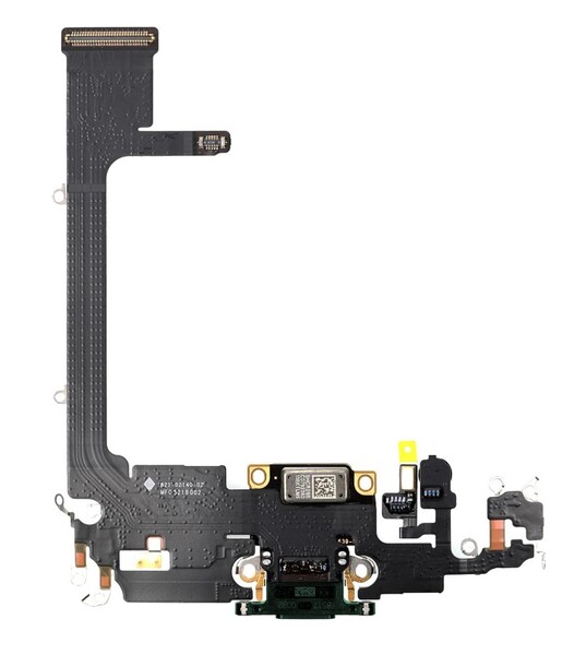 Шлейф разъема зарядки для Apple iPhone 11 Pro (Charge Conn), цвет: зеленый