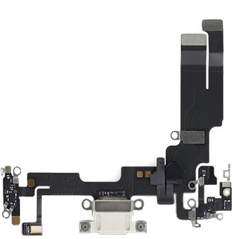 Шлейф разъема зарядки для Apple iPhone 14 (Charge Conn), цвет: белый