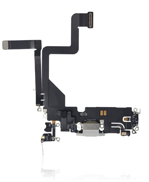 Шлейф разъема зарядки для Apple iPhone 14 Pro (Charge Conn), цвет: белый