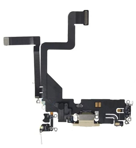 Шлейф разъема зарядки для Apple iPhone 14 Pro (Charge Conn), цвет: золотой