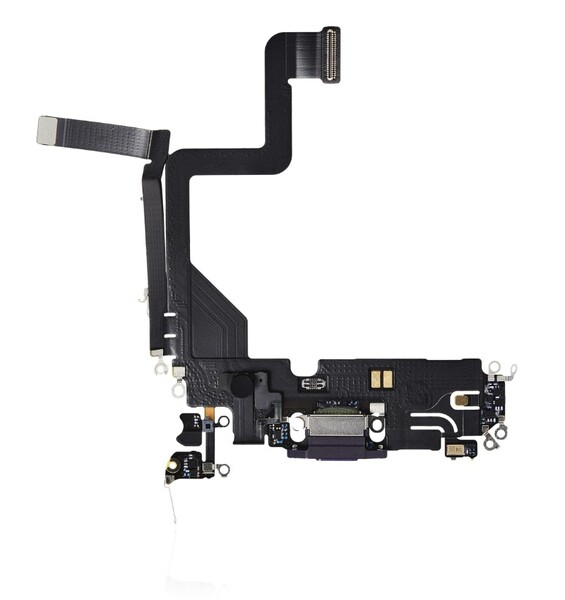 Шлейф разъема зарядки для Apple iPhone 14 Pro (Charge Conn), цвет: черный
