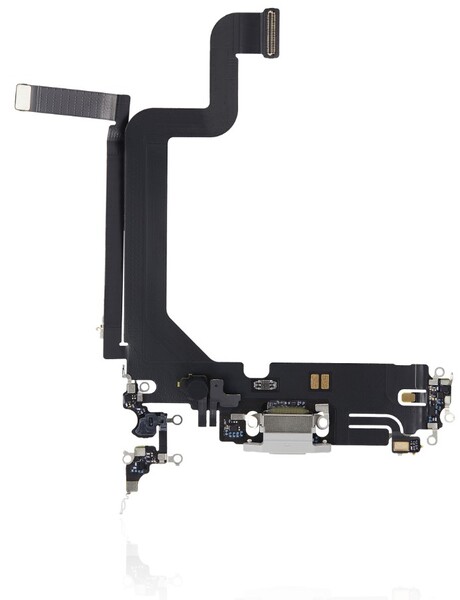 Шлейф разъема зарядки для Apple iPhone 14 Pro Max (Charge Conn), цвет: белый
