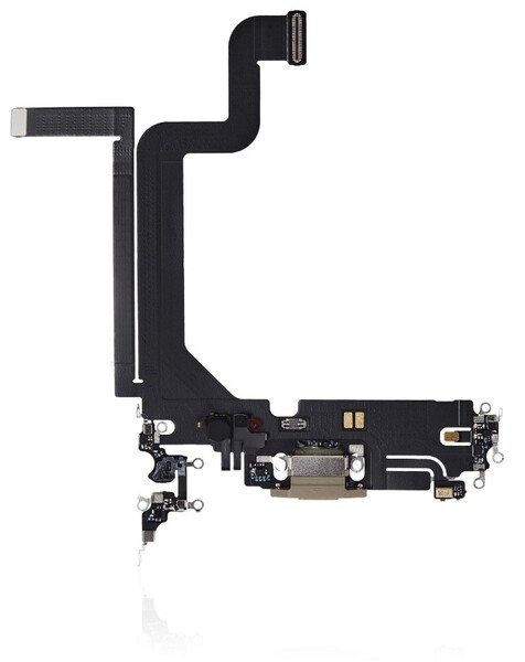 Шлейф разъема зарядки для Apple iPhone 14 Pro Max (Charge Conn), цвет: золотой