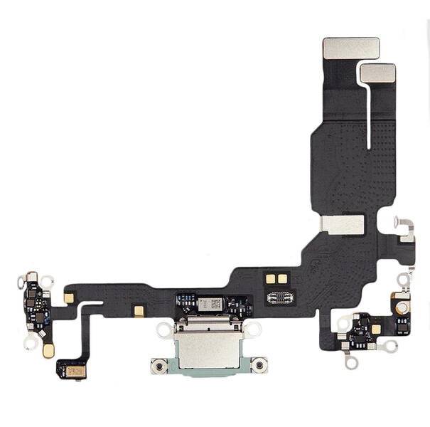 Шлейф разъема зарядки для Apple iPhone 15 (Charge Conn), цвет: зеленый