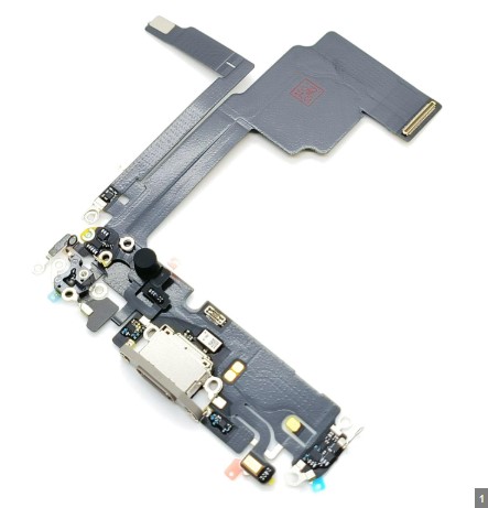 Шлейф разъема зарядки для Apple iPhone 15 Pro (Charge Conn), цвет: натуральный титан