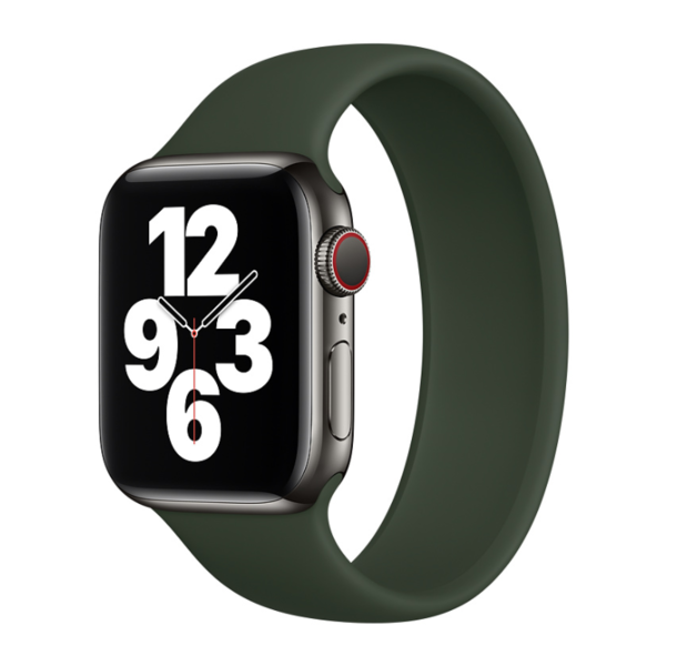 Силиконовый монобраслет для Apple Watch 4 40mm, цвет: сосновый лес (размер: S)