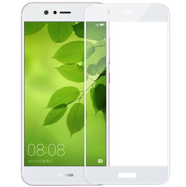 Защитное стекло для Huawei Nova 2 Plus 5D (полная проклейка) цвет: белый