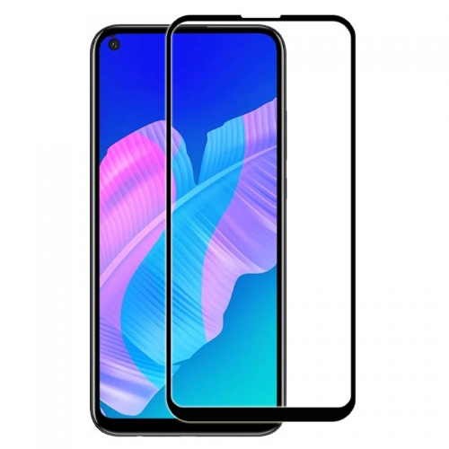 Защитное стекло для Huawei Y7p 5D (полная проклейка), цвет: черный