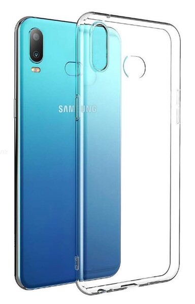 Чехол для Samsung Galaxy A6s силиконовый, цвет: прозрачный