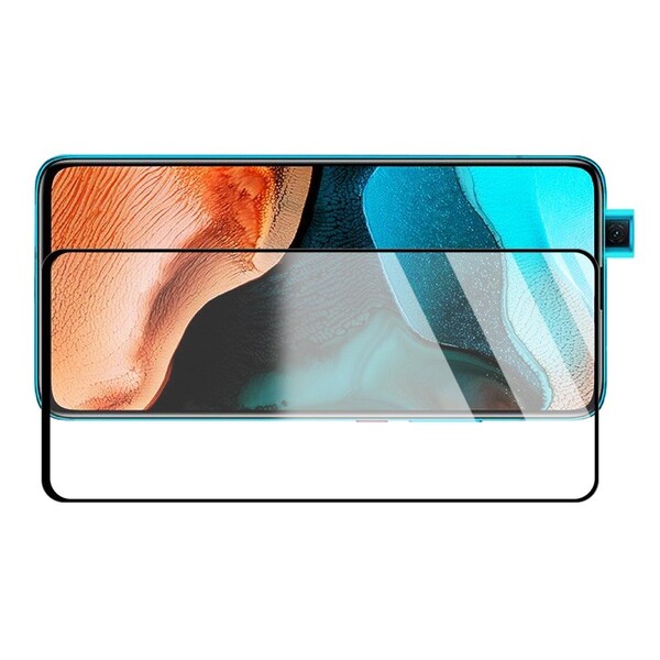 Защитное стекло для Xiaomi POCO 2F Pro 5D (полная проклейка), цвет: черный