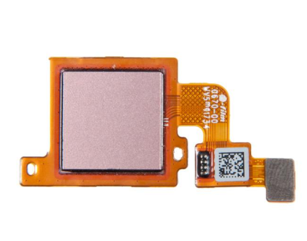Шлейф для Xiaomi Mi A1, Mi 5X (Mi5X, MiA1) в сборе со сканером отпечатком пальцев, цвет: розовое золото
