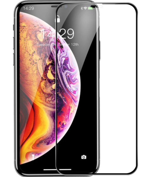 Защитное стекло для Apple iPhone 11 Pro Max 5D (полная проклейка), цвет: черный