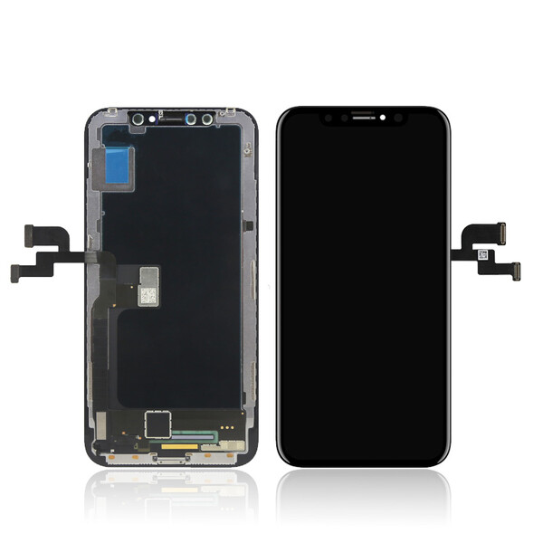 Экран для Apple iPhone X с тачскрином, цвет: черный (оригинальный, новый, снятый)