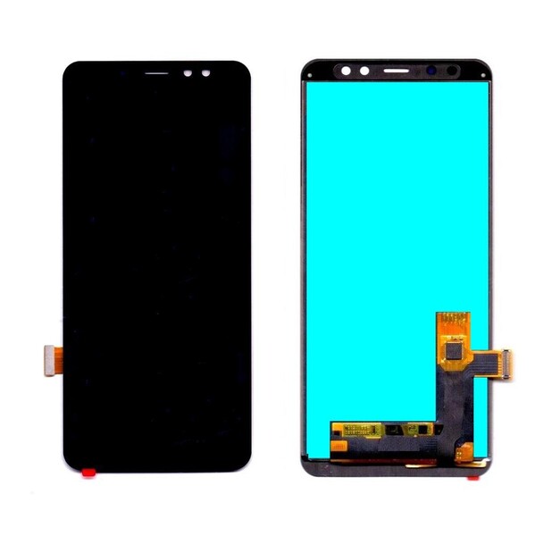 Экран для Samsung Galaxy A8+ 2018 (A730F), цвет: черный, оригинальный