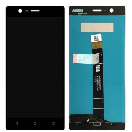 Экран для Nokia 3 с тачскрином, цвет: черный, оригинальный