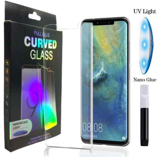 Защитное стекло для Samsung Galaxy S10e (G970), цвет: прозрачный с фотополимерным клеем и УФ-лампой