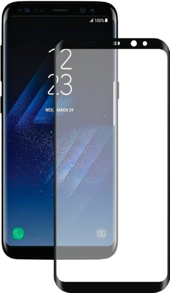 Защитное стекло для Samsung Galaxy S8+ (SM-G955FD) 5D (полная проклейка) цвет: черный