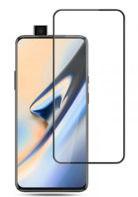 Защитное стекло для OnePlus 7T Pro 3D (проклейка по контуру), цвет: черный