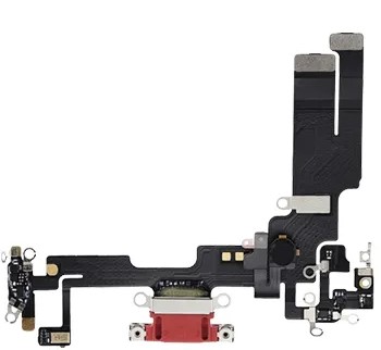 Шлейф разъема зарядки для Apple iPhone 14 Plus (Charge Conn), цвет: красный