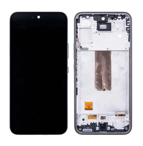 Экран для Samsung Galaxy A54 с тачскрином и рамкой, цвет: черный (Сервисный оригинал)