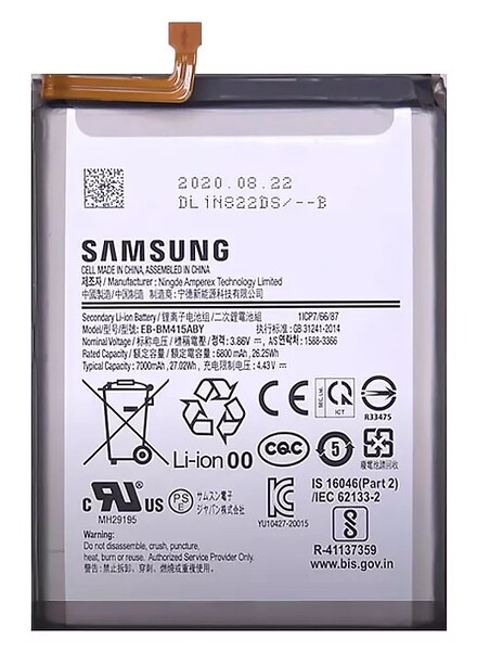 Аккумулятор для Samsung Galaxy M51 (EB-BM415ABY) оригинальный