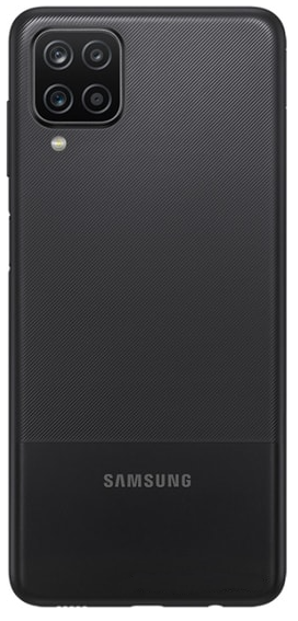 Задняя крышка (корпус) для Samsung Galaxy A12, цвет: черный