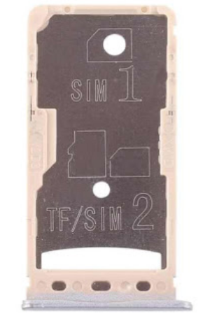Sim-слот (сим-лоток) для Xiaomi Redmi 5a, цвет: серый