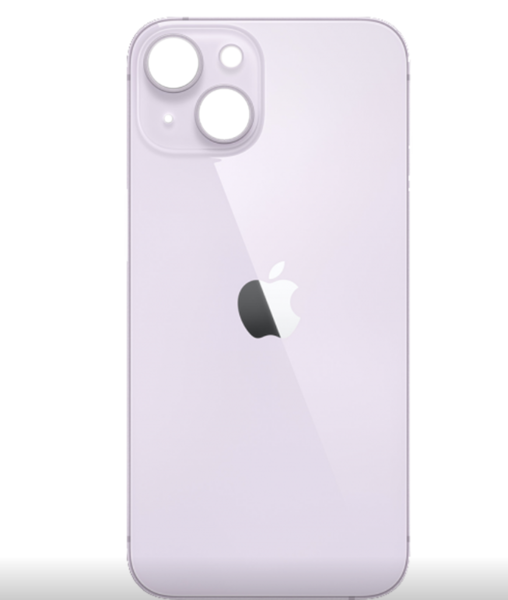 Задняя крышка (стекло) для Apple iPhone 14, цвет: фиолетовый