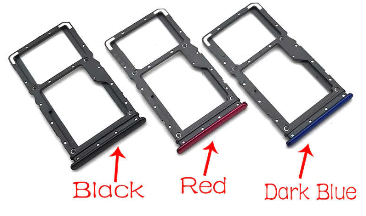 Sim-слот (сим-лоток) для Xiaomi Redmi Note 7, цвет: черный