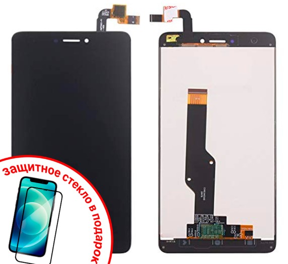 Экран для Xiaomi Redmi Note 4 Global с тачскрином, цвет: черный + ПОДАРОК