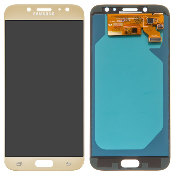 Экран для Samsung Galaxy J7 Pro J730 с тачскрином, цвет: золотой, oled