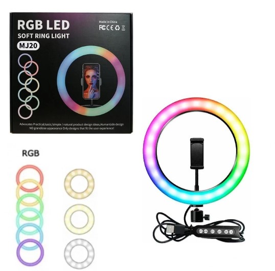 Кольцевая лампа RGB+держатель в комплекте
