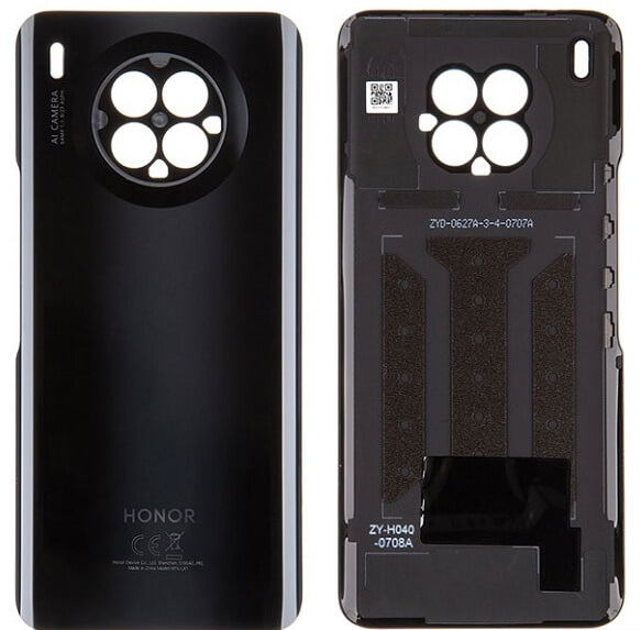 Задняя крышка для Huawei Honor 50 lite, цвет: черный