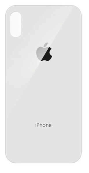 Задняя крышка (стекло) для Apple iPhone XS, цвет: серебристый