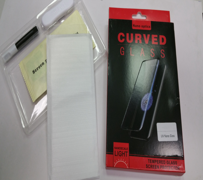 Защитное стекло для Huawei P20, цвет: прозрачный с фотополимерным клеем и УФ-лампой