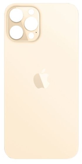 Задняя крышка (стекло) для Apple iPhone 12 Pro, цвет: золото (широкое отверстие под камеру)